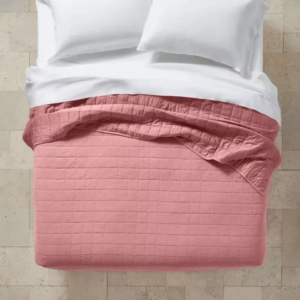Casaluna Pink Quilted Bedspread